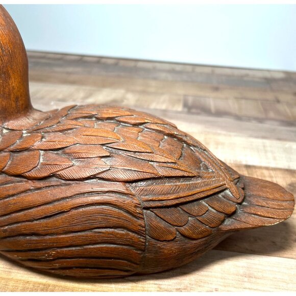 Handcrafted Bluebill Duck Wooden Sculpture By Dr. J.C. Huber 1983 Collectible De - Picture 3 of 5